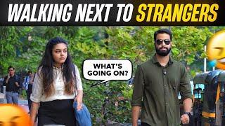 MAKING STRANGERS AWKWARD BY WALKING WITH THEM | FUNNY PRANK | BECAUSE WHY NOT