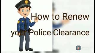 Renew Police Clearance