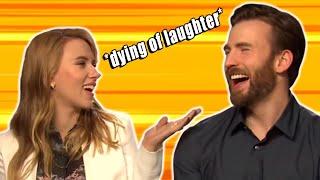 chris evans and scarlett johansson being crazy together for 12 minutes