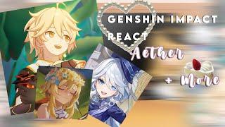 ||  Genshin Impact React To Traveller/ Aether + More !! | fluffy & angsty(?) | #XxJust_Heather