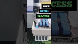 Ink Tank Printer️Inks Refill Prosess#shortsfeed#printer#shorts#browsefeture#tech#trandingshorts