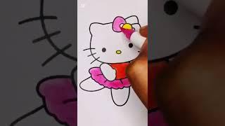 Coloring Cute Kitten #arts #drawing #coloring #shorts #trending