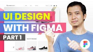 Figma Tutorial - Let's Build Landing Page UI Design for E-Commerce. Simple and Clean. (Part 1)