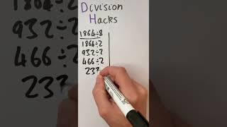 This Division Hack Will Impress Your Math Teacher! #shorts