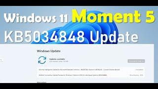 Download Windows 11 KB5034848 (Moment 5 Update) What's new