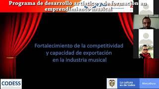 Taller 15.  Fortalecimiento de la competitividad y capacidad de exportación en la industria Musical