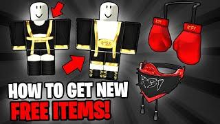*FREE ITEMS* NEW FREE ITEMS ON ROBLOX YOU CAN GET FOR KSI EVENT! (BOXING ITEMS)
