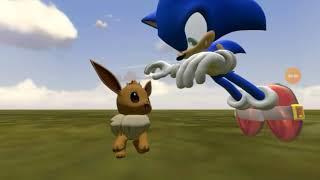 Sonic tickles Eevee (3