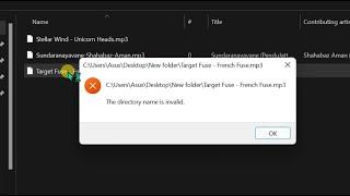 How to Fix "The Directory Name is Invalid " Error when opening file on Windows 11