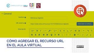 Cómo agregar el recurso URL en el aula virtual