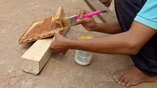Making of wooden stand for setup box router