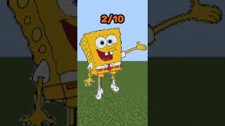 WHICH MINECRAFT SPONGEBOB PIXEL ART IS THE BEST !!? #shorts