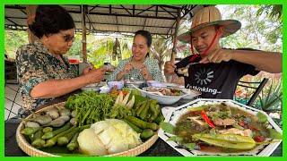 Today My Wife Makes a Lao Food! SNGOR TRIE BRAHOK, Lao Recipe, Cook At Mather Home.