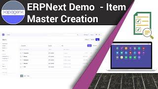 ERPNext Demo - Item Master Creation| Apagen Solutions Pvt. Ltd. (ERPNext Service Provider)