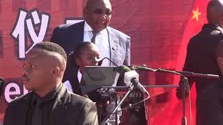 Little Prime Minister Thato Sello speaking before the Prime Minister Samuel Matekane