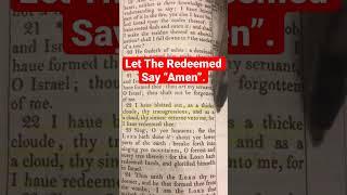 Let The Redeemed Say “Amen”. Isaiah 44:22-23 #israel #israelites