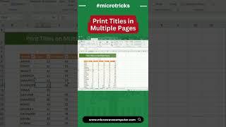 How to Print Title on Every Page in Excel