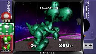 Super Smash Bros. Melee - Classic Mode Gameplay with Giant Metal Yoshi (VERY HARD)