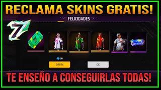 Cómo Reclamar GRATIS Skins Incubadora Camaleon Free fire latam 7 aniversario Nuevas novedades