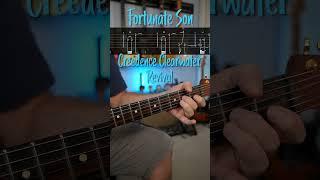 Fortunate Son Creedence Clearwater Revival Guitar Riff with Tab