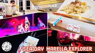 Marella Explorer Repositioning Cruise Sea Day / Vista Restaurant / Le Cabaret / Strait of Messina