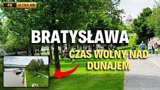 [4K] Co zwiedzić w Bratysławie - spacer wzdłuż Dunaju po promenadzie - pomysł na czas wolny