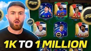 EASIEST way to go from 1k To 1 MILLION coins in EAFC 24! (How To Make 1 MILL EASY in FC 24) *GUIDE*