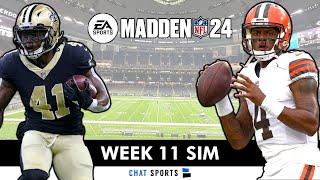 Saints vs. Browns Madden Simulation For 2024 NFL Season | Saints Week 11 (Madden 25 Rosters)