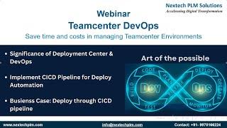 Teamcenter DevOps -- Deploy, manage and maintain Teamcenter CICD pipeline.