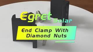 Solar End Clamp With Diamond Nuts