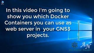 Using Docker Container as Web Server in GNS3