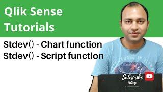 Qlik Sense Tutorial | Qlik Sense Script and Chart Function - Stdev() Chart and Script Function