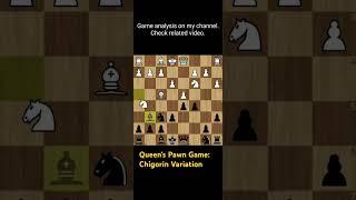 Daily Chess 283: Queen's Pawn Game: Chigorin #chess #shorts