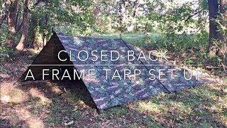 Closed Back A Frame Tarp Set Up