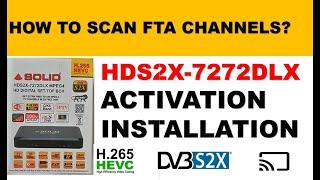 HDS2X-7272DLX - Activation & How to Scan FTA TV Channels?  #HEVC #DVBS2X #TrackDish #Dish #FTA