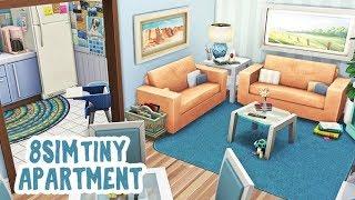 8 SIMS 1 TINY APARTMENT! || The Sims 4 Apartment Renovation: Speed Build