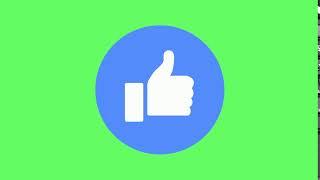 Like Facebook Reaction Green Screen Animation