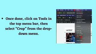 How to Crop a Screenshot on Mac using Menu Bar