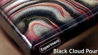 Black cloud effect acrylic pour experiment