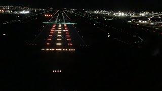 Follow the lights to the runway! New York JFK 13L approach and landing!