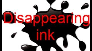 How to make disappearing ink