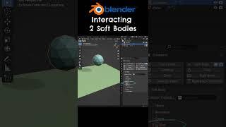 How to make two Soft Body Simulations interact with each other in Blender #shorts