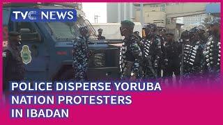 [Watch] Police Disperse Yoruba Nation Protesters In Ibadan