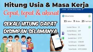 CARA MUDAH MENGHITUNG USIA DAN MASA KERJA DI HP