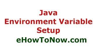 Java Environment Variable setup in Tamil | Java Tutorial Tamil | eHowToNow.com