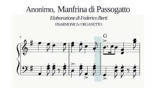 Italian Folk Accordion. Anonymous, 'Manfrina di Passogatto', Elaboration by Federico Berti