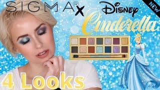 SIGMA BEAUTY CINDERELLA Eyeshadow Palette | 4 LOOKS | Review + Swatches | Steff's Beauty Stash