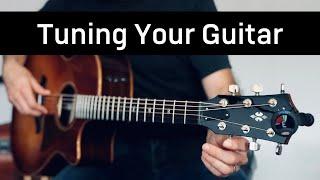 HOW TO tune your guitar with a tuner!  SNARK headstock style tuner is awesome!