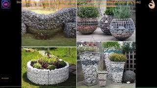 Incredible ideas for gabion planter (house and garden pot made from stones and metal easy to do)