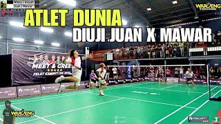 Super Seru dan Lucu  NENG MAWAR X JUAN RAJA TARKAM Tantang ATLET NASIONAL PBSI. Full Trick Skill